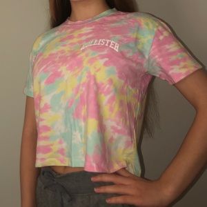 Hollister Cropped Tie-Dye Tee